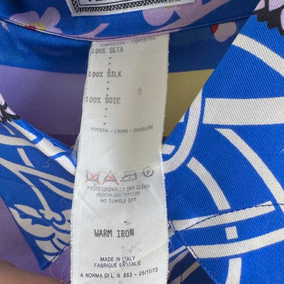 Gianni Versace Vintage Rare Yellow Japanese Mask Print Silk Shirt - Picture 12 of 13